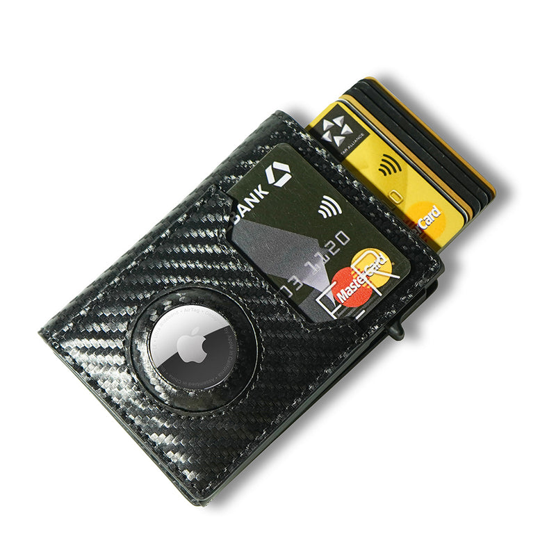 Pop up Air Tag Leather Wallet with Money Clip ——X42602