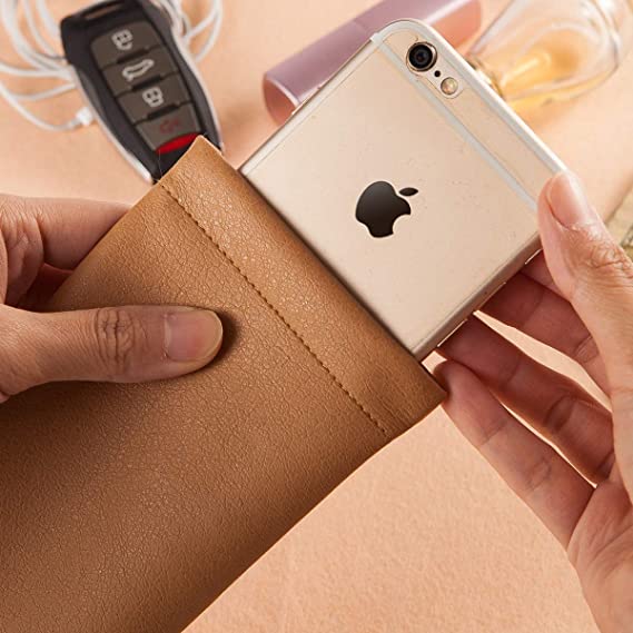 Fashion simple leather Glasses case and  phone bag——X42604