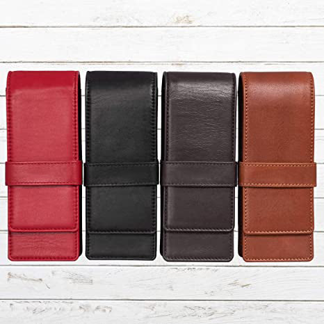 Leather pen case suitable for three ballpoint pens and pencils——X42708