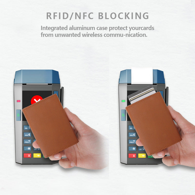 New Slim Card Holder Aluminium pop up wallet----X5094