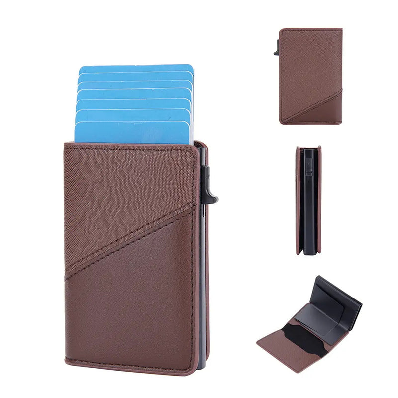 Customized Leather Pop Up Card Holder Wallet ——X5099