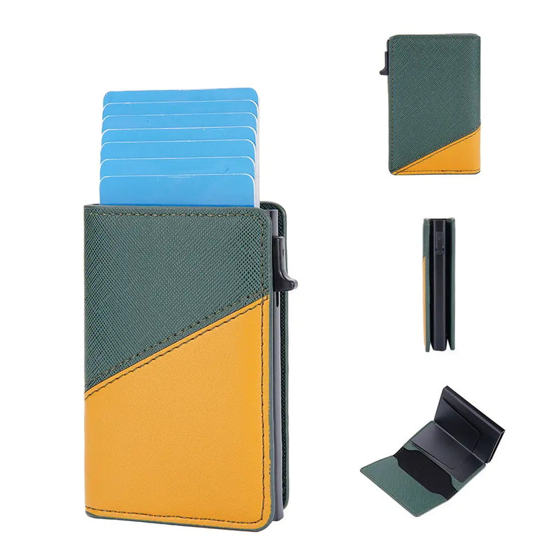 Customized Leather Pop Up Card Holder Wallet ——X5099