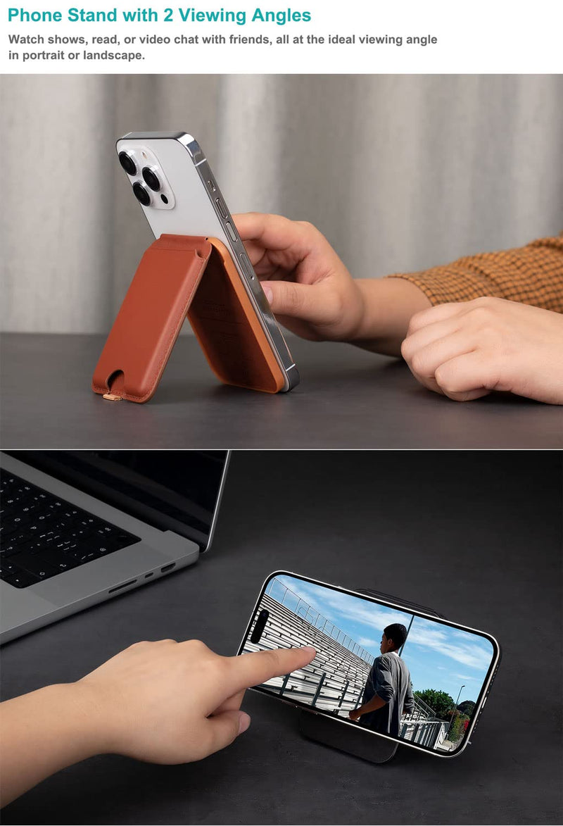 Magnetic iPhone Wallet eather Phone Card Holder——X41901