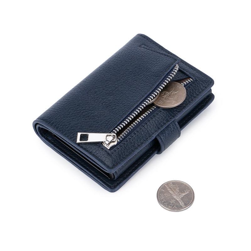 Zip wallet with Money Clip Blocking Credit Card holder wallet for Men with Gift BoxB21-491