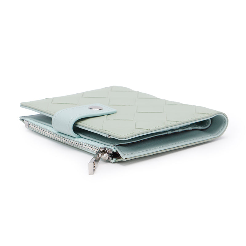 Bi-fold card slot zipper pocket wallet M21-98