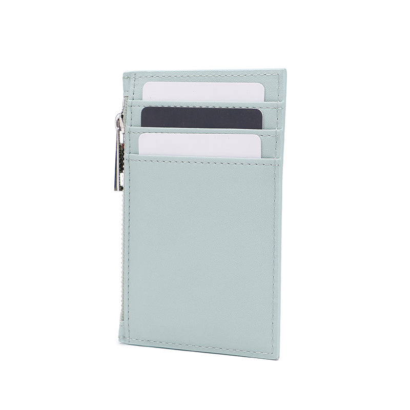 Pu zipper card holder anti-theft simple M21-122