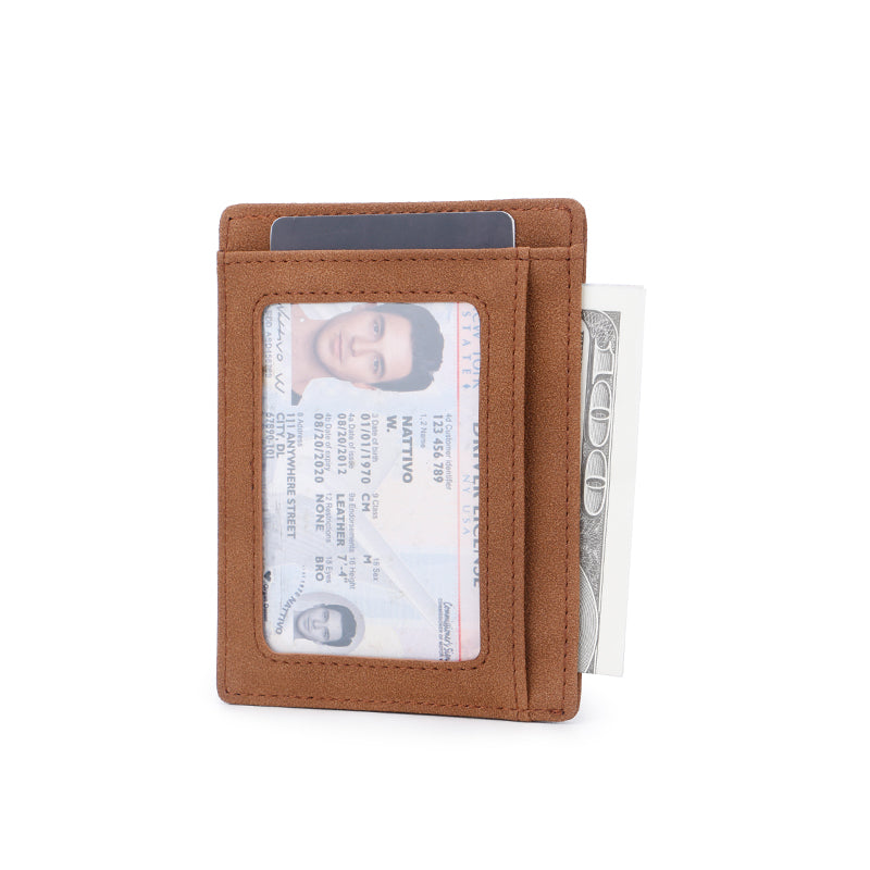 Retro ultra-thin anti-theft card holder b21-649