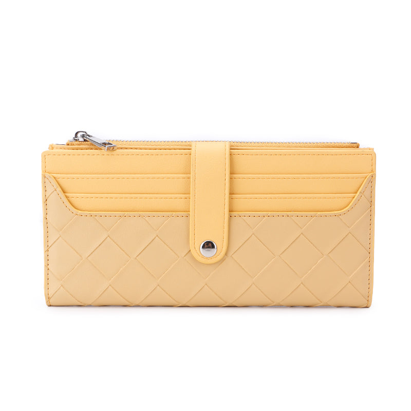 Wholesale genuine leather wallet women's long niche design new women's multifunctional folding wallet m21-97