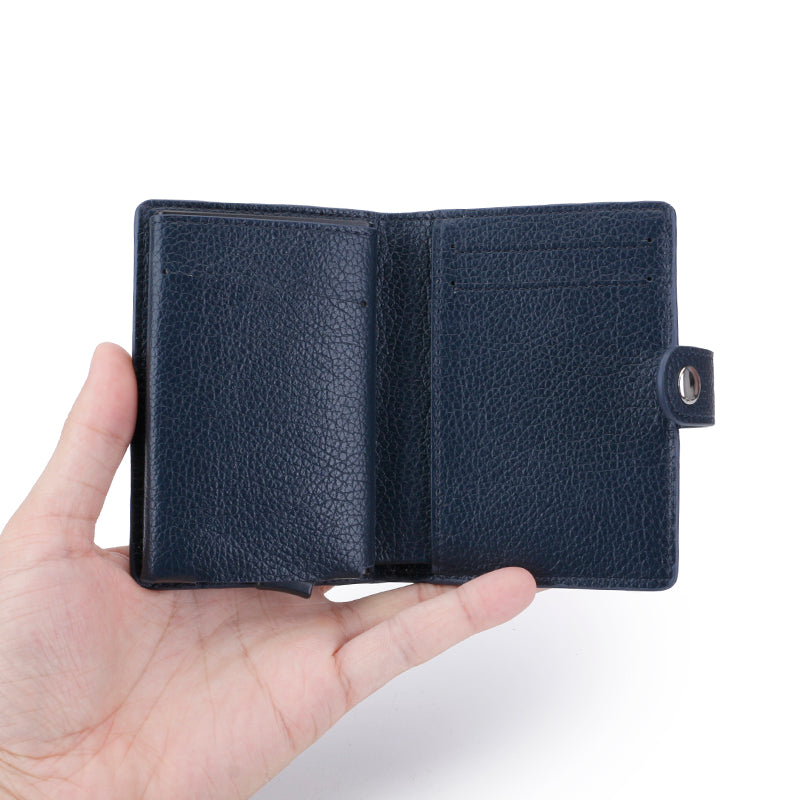 Zip wallet with Money Clip Blocking Credit Card holder wallet for Men with Gift BoxB21-491