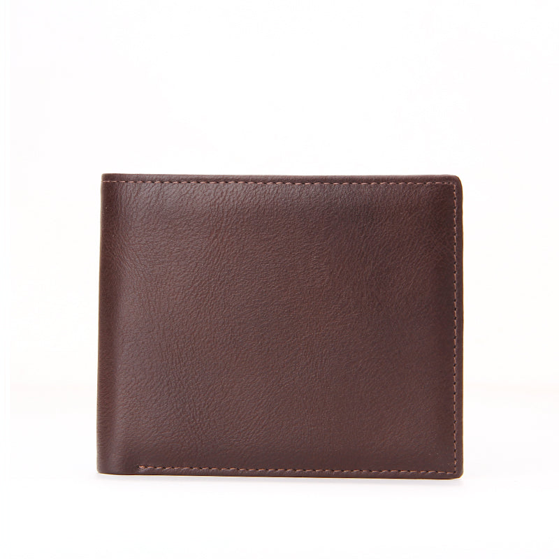RFID Blocking Slim Bifold Genuine Leather Minimalist Front Pocket Wallets for Men 172224