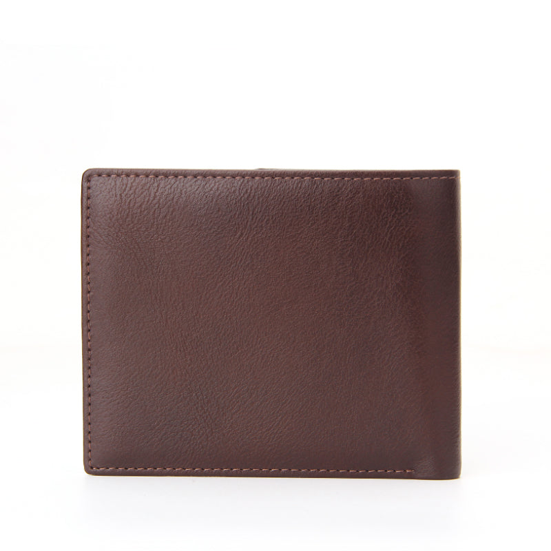 RFID Blocking Slim Bifold Genuine Leather Minimalist Front Pocket Wallets for Men 172224