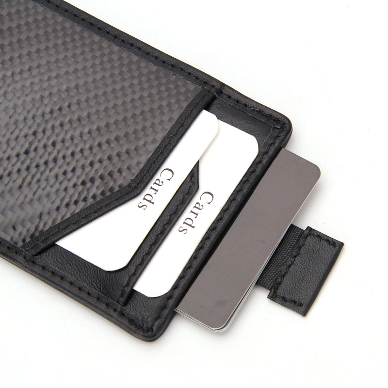 Carbon firbre Card holder with pull tab C003