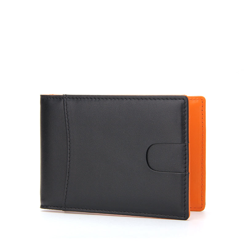 Money Clip Bifold Wallet RFID Front Pocket Thin Minimalist Mens Wallet Credit Card Holder B18-080